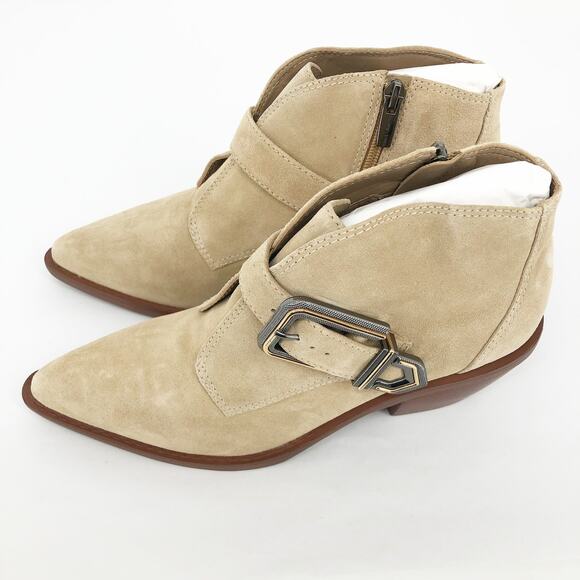 VINCE CAMUTO Women's Ashena Pointed Toe Ankle Boot 6.5 Taupe Suede NWOB - Picture 7 of 11